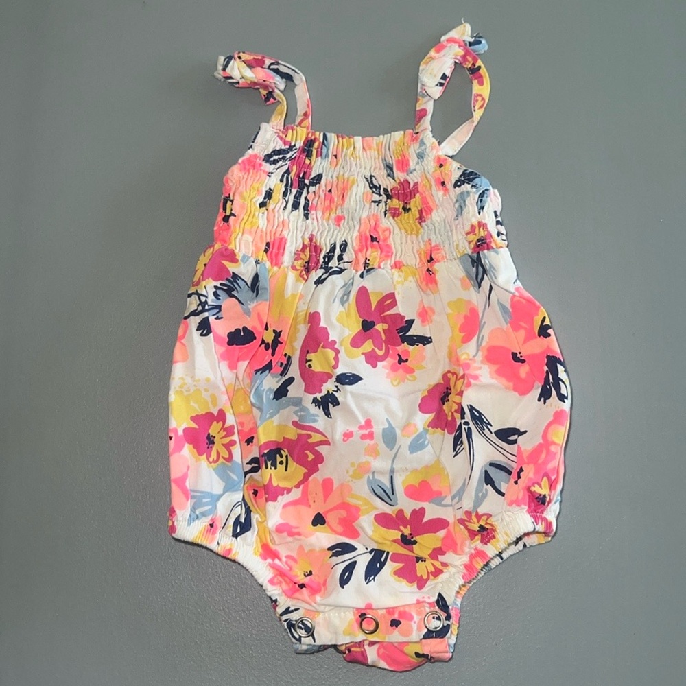 Little Lass Baby Girl’s Floral Sun Suit Jumper Size 3 Months